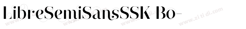 LibreSemiSansSSK Bo字体转换